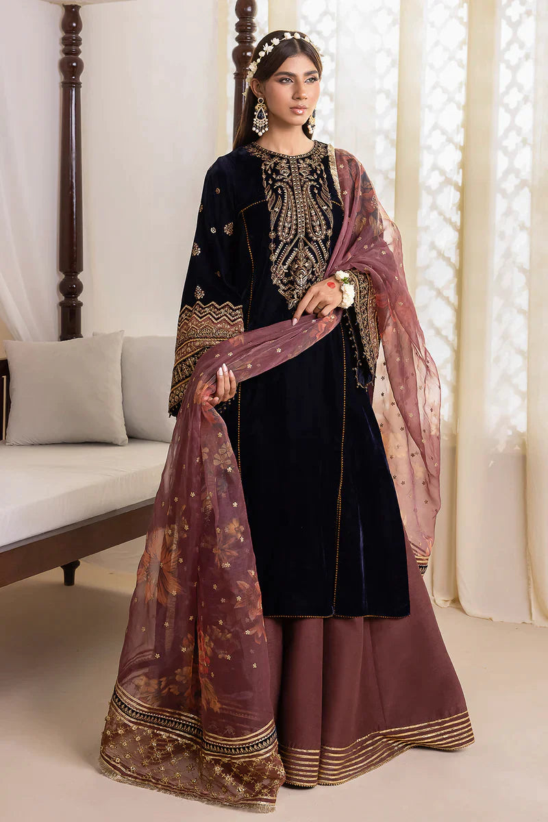BAROQUE | Embroidered Pure Velvet Sharara