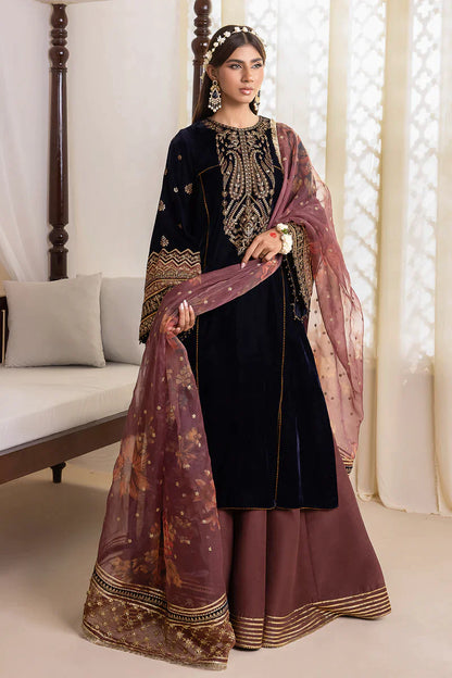 BAROQUE | Embroidered Pure Velvet Sharara