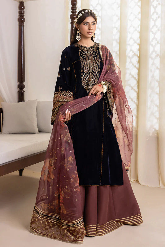 BAROQUE | Embroidered Pure Velvet Sharara