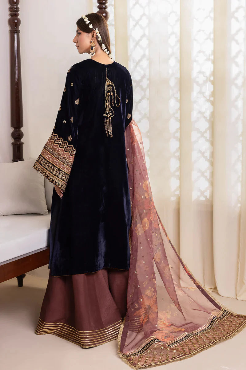 BAROQUE | Embroidered Pure Velvet Sharara