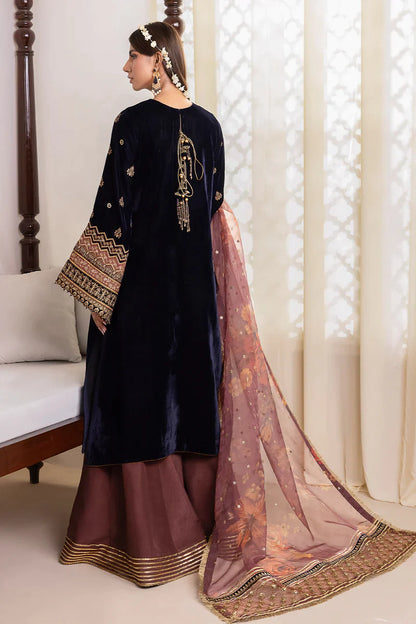 BAROQUE | Embroidered Pure Velvet Sharara
