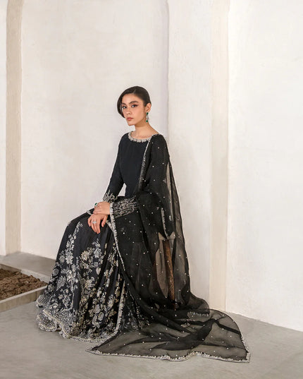 Faiza Saqlain | Embellished Korean Raw Silk Gharara