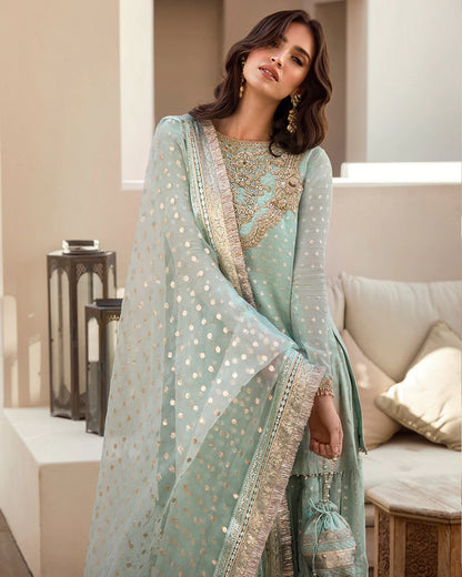 Faiza Saqlain | Embellished Karandi Gharara