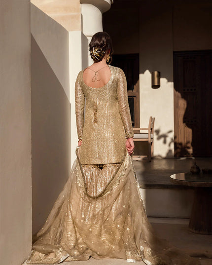 Faiza Saqlain | Embellished Zari Wedding Wear Gharara