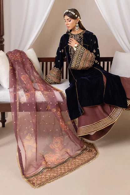 BAROQUE | Embroidered Pure Velvet Sharara