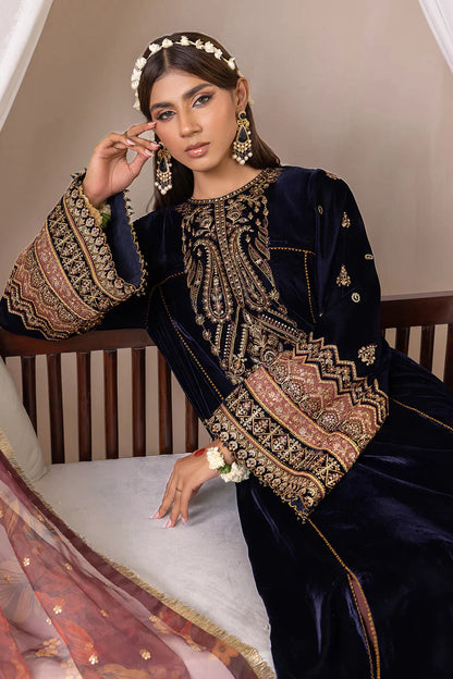 BAROQUE | Embroidered Pure Velvet Sharara