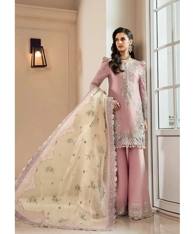 Maria B | Sateen Embroidered Suit