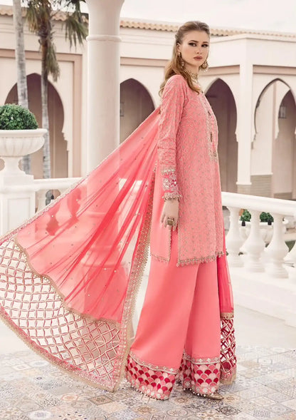 Maria B | Sateen Embroidered Suit