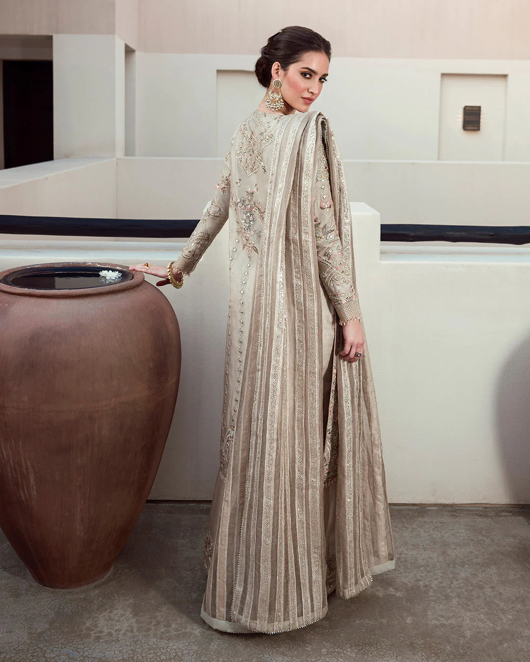 Faiza Saqlain | Embroidered Korean Raw Silk Suit