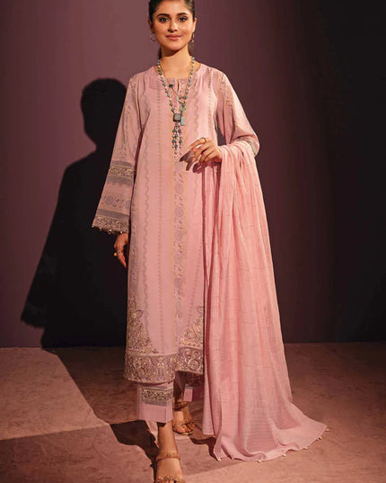 Nishat Linen Printed Embroidered Suit 