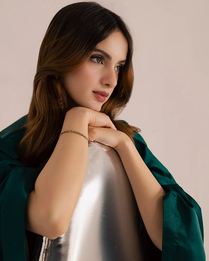 Gemma | Emerald Green Silk Kaftan