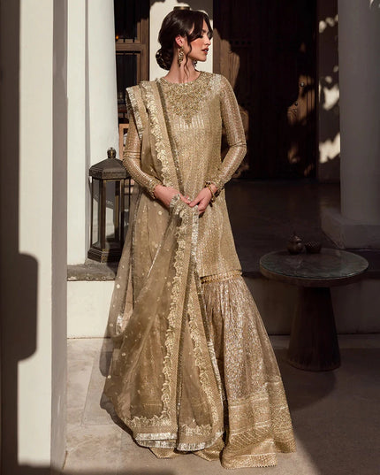 Faiza Saqlain | Embellished Zari Wedding Wear Gharara