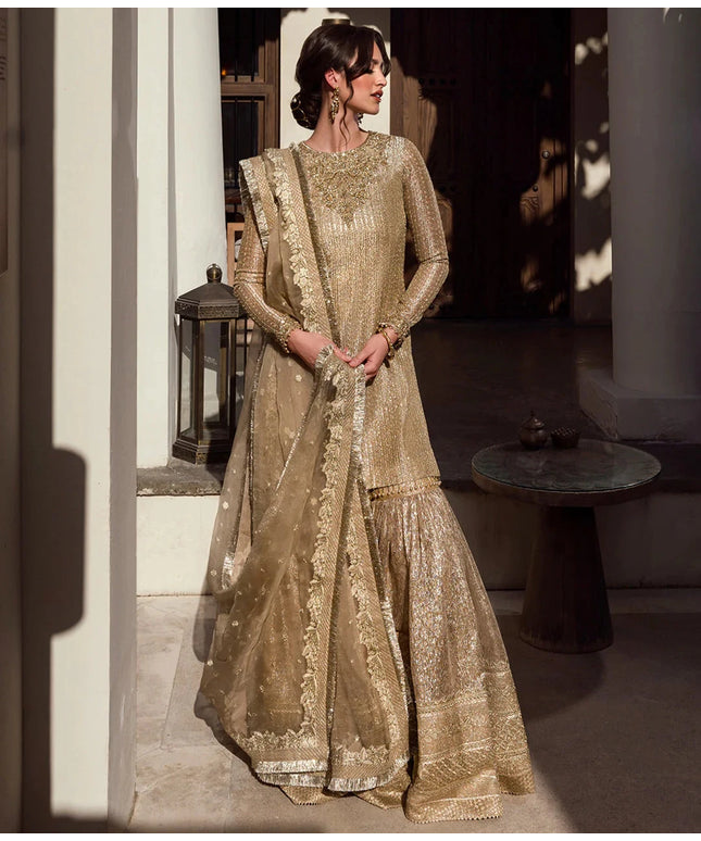 Faiza Saqlain | Embellished Zari Wedding Wear Gharara