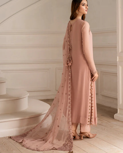 Mariam | Soft Pink Embroidered Chiffon Suit