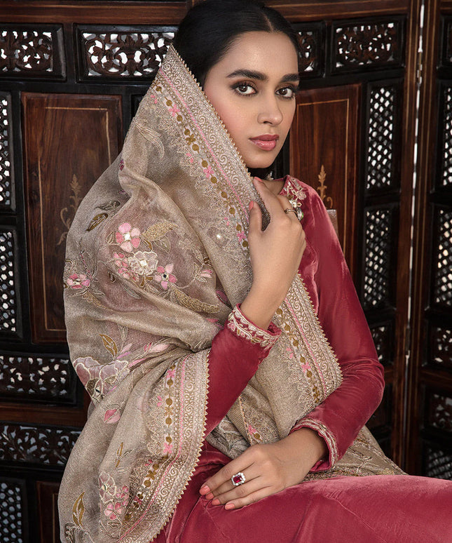 Faiza Saqlain | Embroidered Velvet Festive Wear