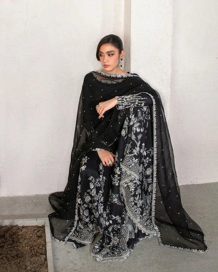 Faiza Saqlain | Embellished Korean Raw Silk Gharara