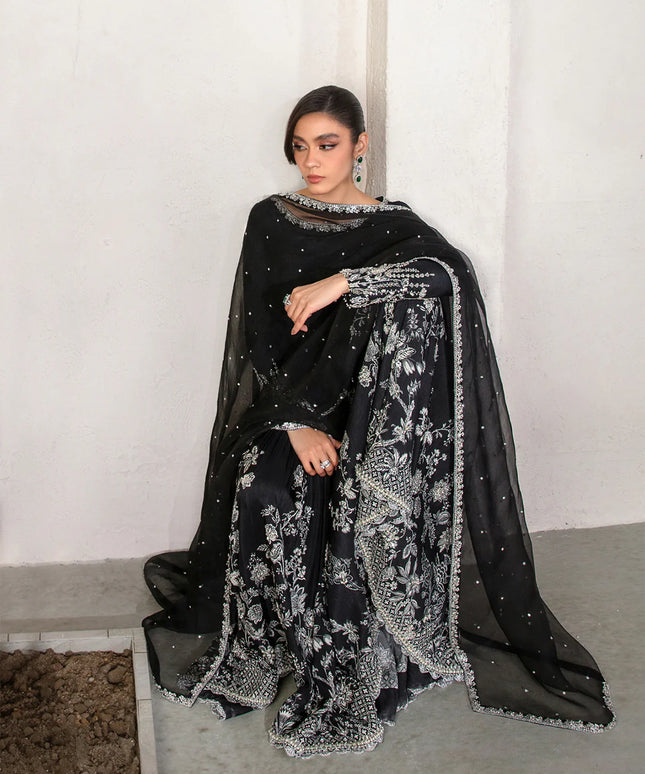 Faiza Saqlain | Embellished Korean Raw Silk Gharara
