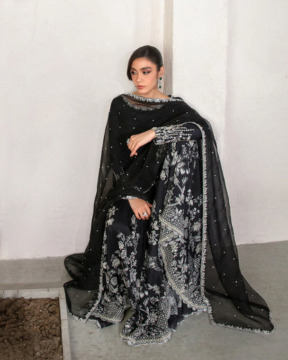 Faiza Saqlain | Embellished Korean Raw Silk Gharara