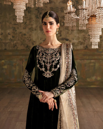 Faiza Saqlain | Embroidered Velvet Dress