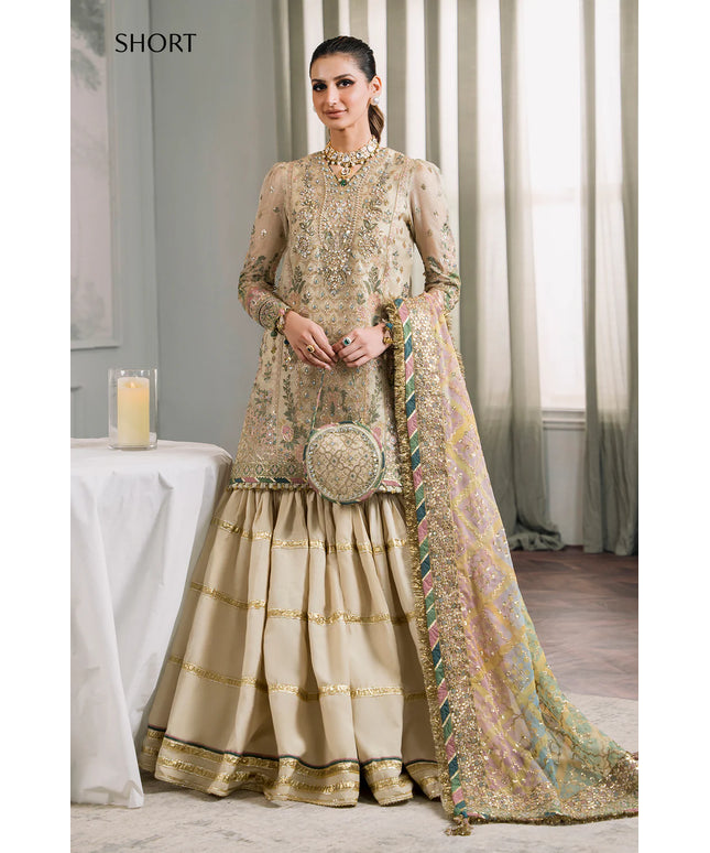 BAROQUE | Nude Embroidered Handwork Zari Gharara