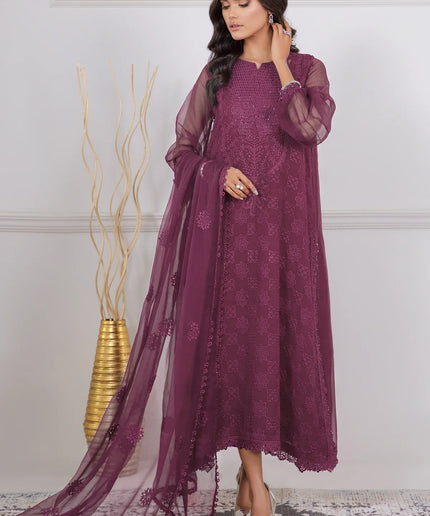 Women's Embroidered Chiffon Dress