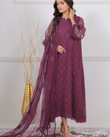 Women's Embroidered Chiffon Dress