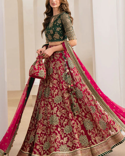 Neesa | Festive Wear Embroidered Chiffon Lehenga