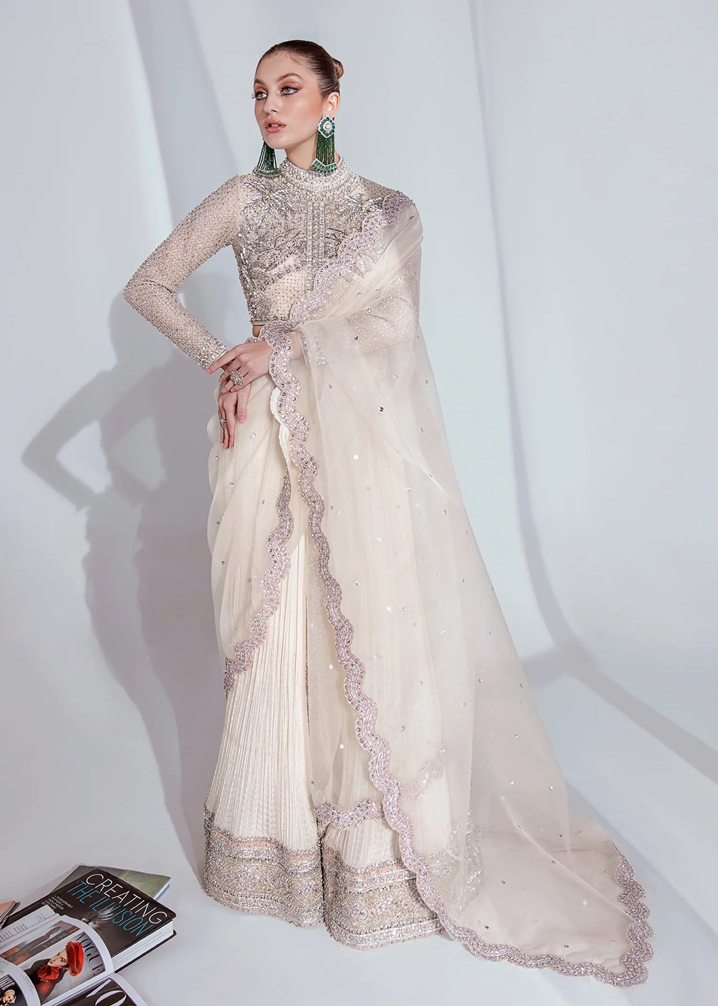 Hussain Rehar | Wedding Wear Embellished Saree