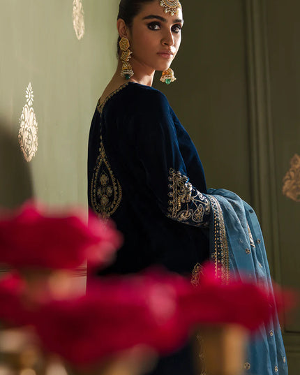 BAROQUE | Embroidered Velvet Sharara