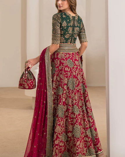 Neesa | Festive Wear Embroidered Chiffon Lehenga