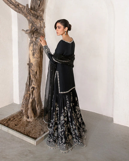 Faiza Saqlain | Embellished Korean Raw Silk Gharara