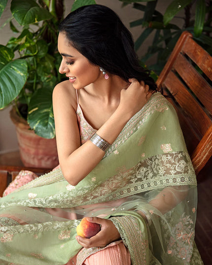 Faiza Saqlain | Embroidered Korean Raw Silk Sharara
