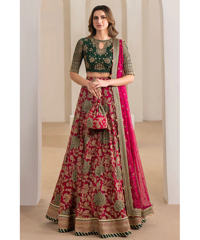Neesa | Festive Wear Embroidered Chiffon Lehenga