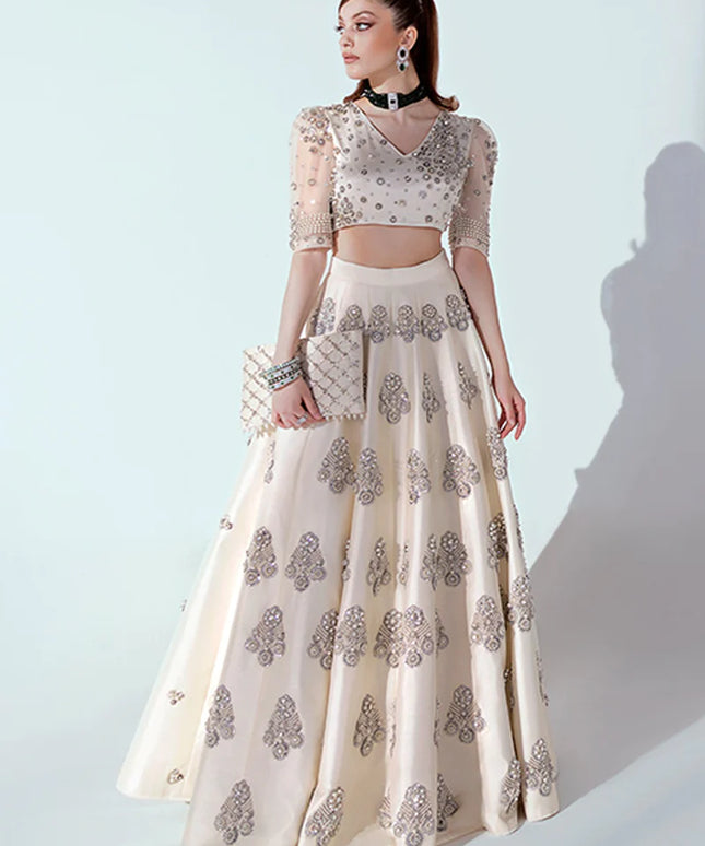 Hussain Rehar | Wedding Wear Embellished Lehenga Choli