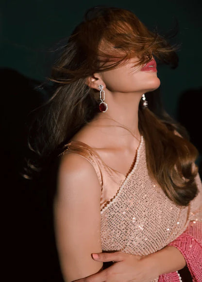 Samira | Beige Silk Embellished Saree