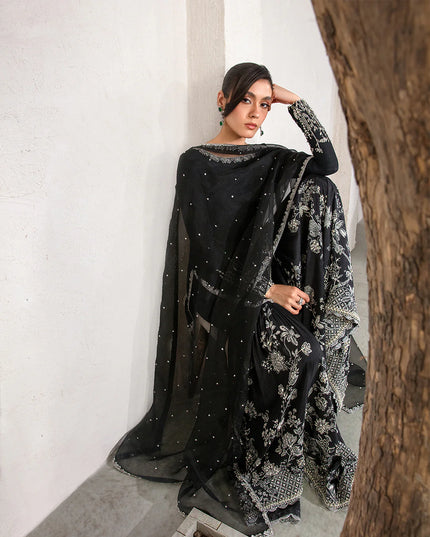 Faiza Saqlain | Embellished Korean Raw Silk Gharara