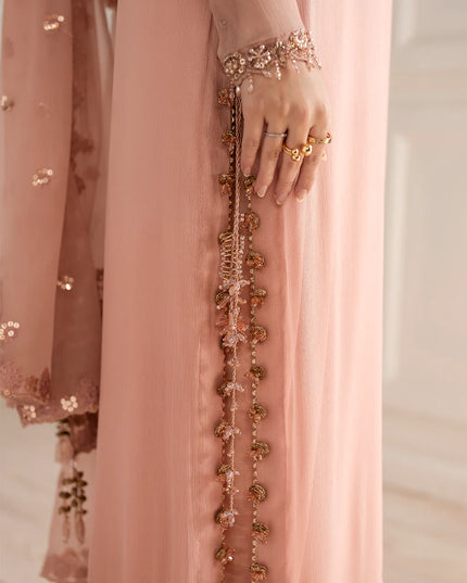 Mariam | Soft Pink Embroidered Chiffon Suit