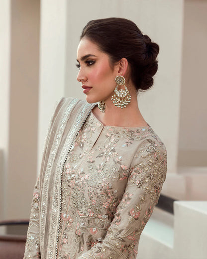 Faiza Saqlain | Embroidered Korean Raw Silk Suit