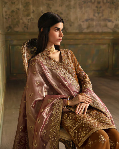 Lamees | Festive Embroidered Velvet Dress