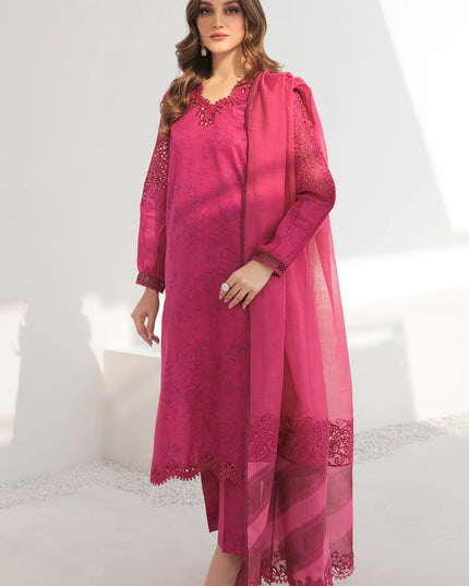 BAROQUE | Embroidered Lawn in Pink