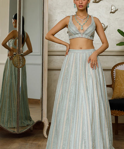 Sonam | Chiffon Embroidered Lehenga