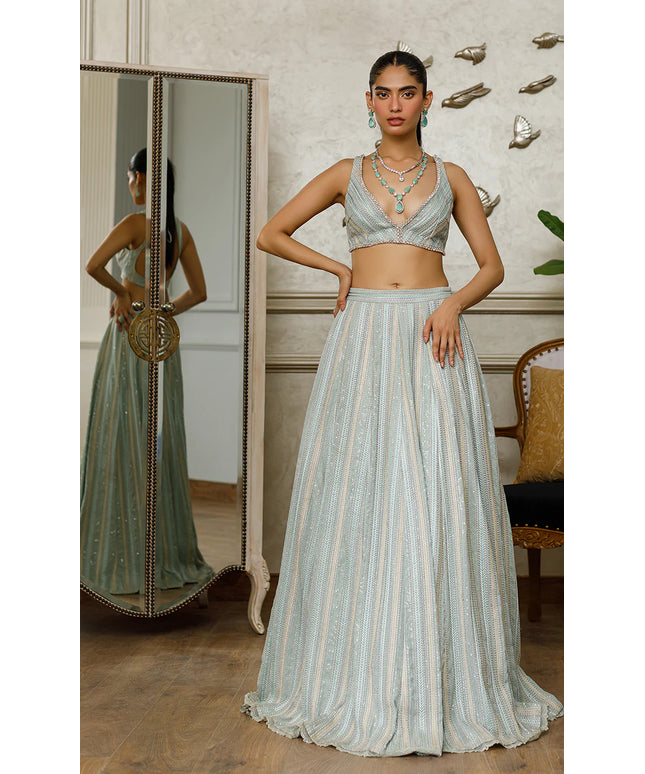 Sonam | Chiffon Embroidered Lehenga