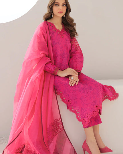BAROQUE | Embroidered Lawn in Pink