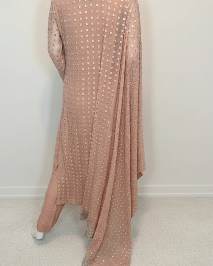 Blush Pink Chikankari Style 2 Piece Suit with Matching Dupatta