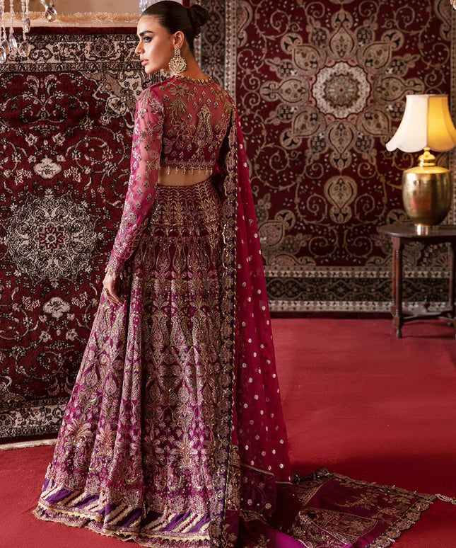 Hayat | Wedding Wear Net Embroidered Lehenga