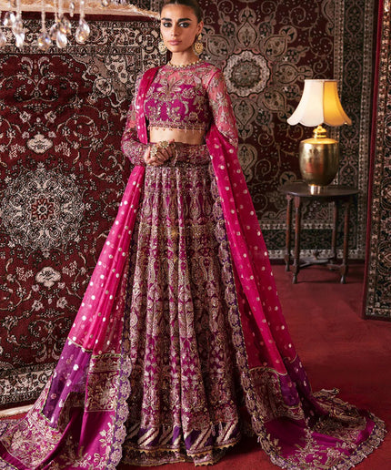Hayat | Wedding Wear Net Embroidered Lehenga