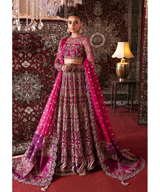 Hayat | Wedding Wear Net Embroidered Lehenga