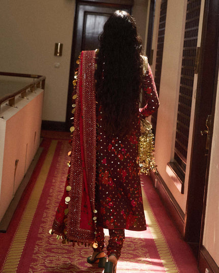 Hussain Rehar | Luxury Silk Embroidered Churidar