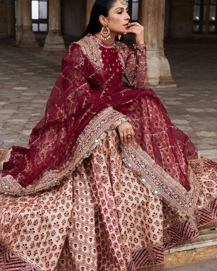 Hussain Rehar | Embroidered Silk Churidar