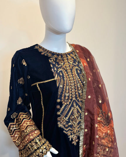 Baroque Midnight Navy Luxury 3-Piece Suit